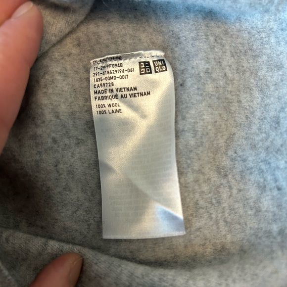 Gray Turtleneck Sweater Dress- 100% wool - Picture 4 of 6